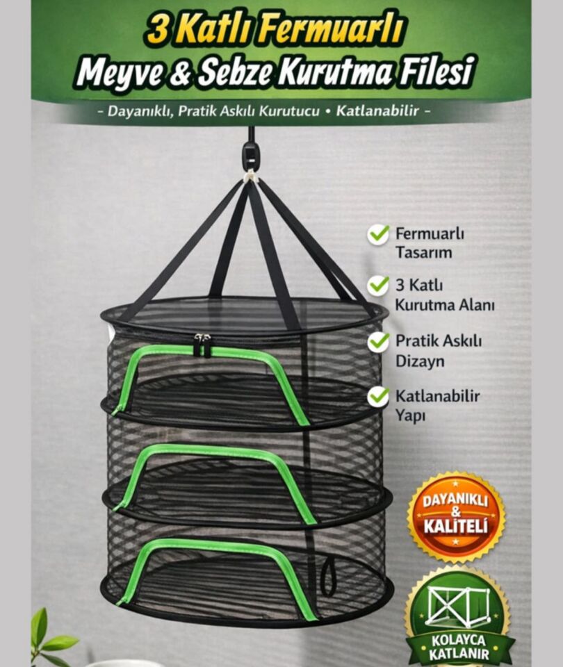 Meyve sebze kurutma filesi