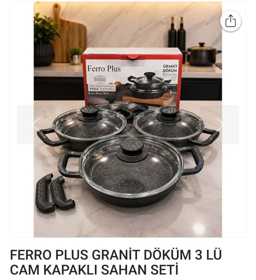 Ferro plus döküm sahan seti